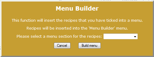Menu tools - Menu builder